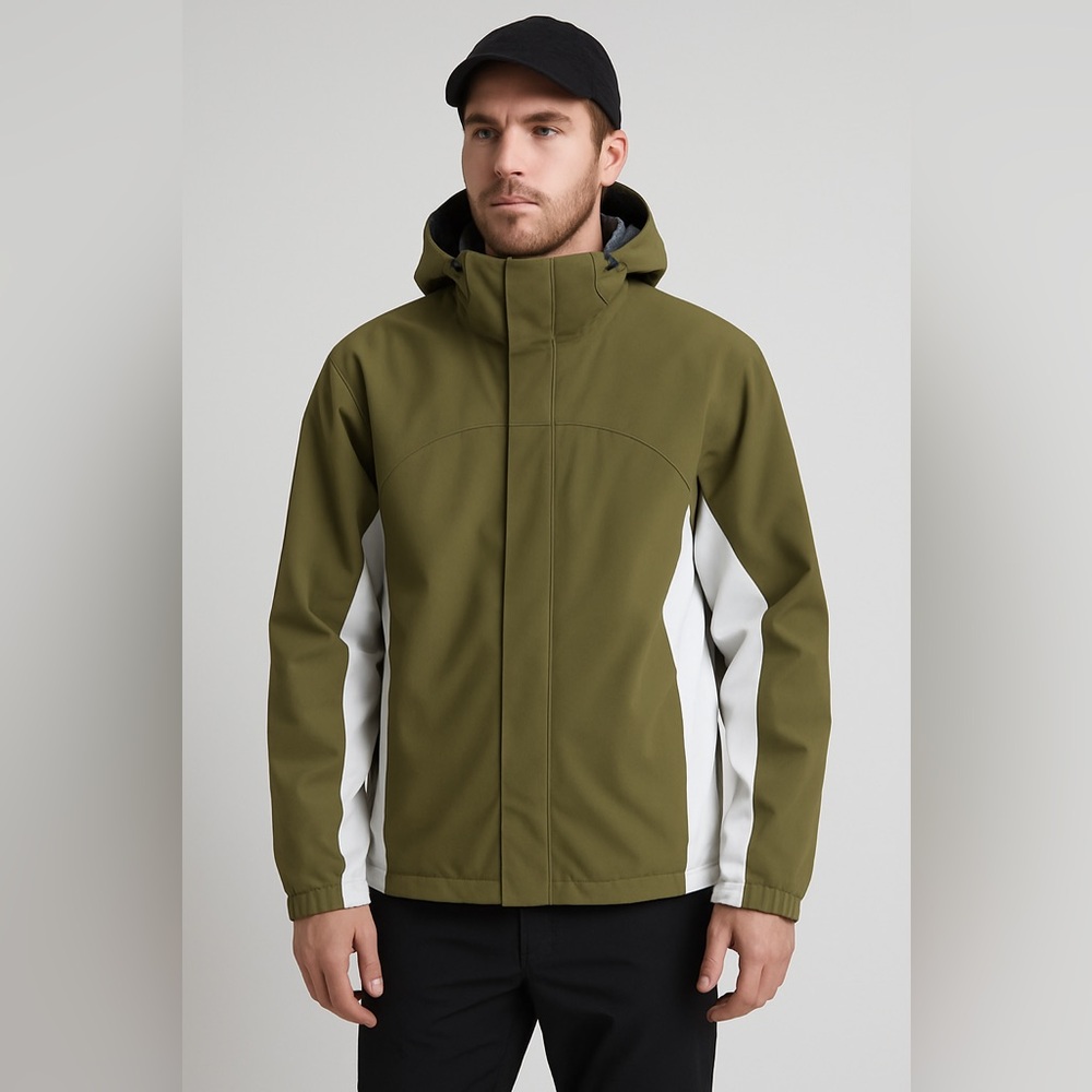 Salomon Clima Pro Men’s Ski Jacket Olive/White Size L Waterproof - Picture 1 of 15